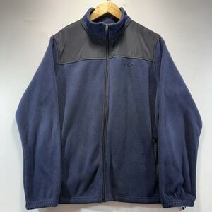 Fila Jacket Mens M Navy Blue Full Zip Fleece Cozy Warm Winter Pockets